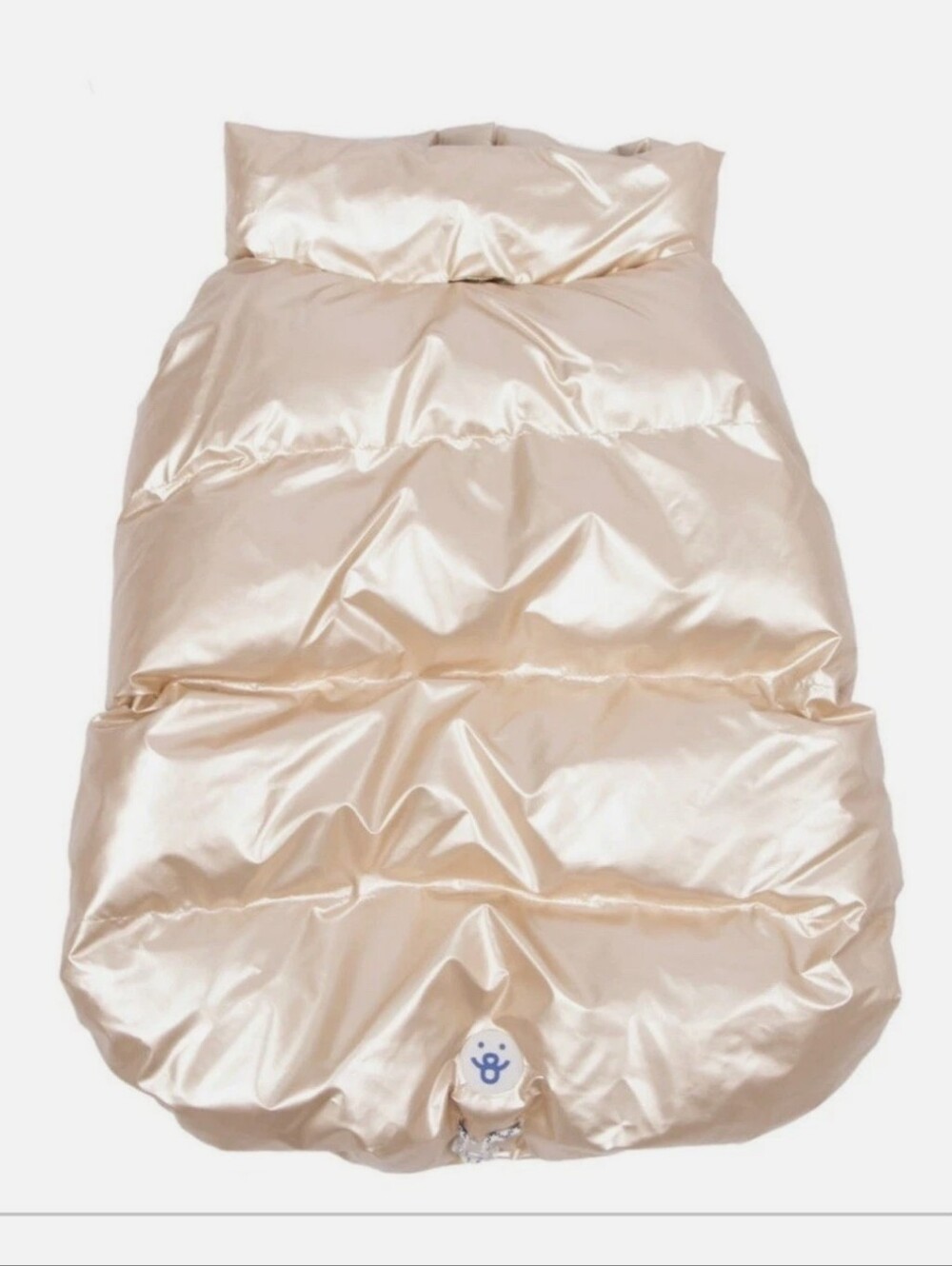 NWT Oodles Metallic Gold Champagne Puffer Dog Jacket Vest